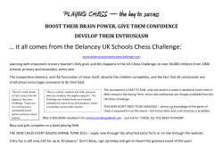 PLAYING CHESS &ndash; the key to success