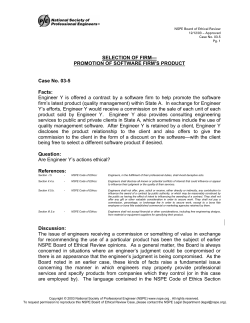 SELECTION OF FIRM&mdash; PROMOTION OF SOFTWARE FIRM`S