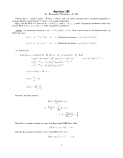 MLE for Exponential Model