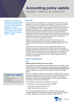 Accounting policy update - Issue No. 29
