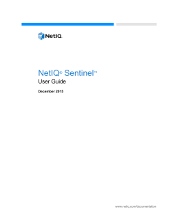 NetIQ Sentinel User Guide