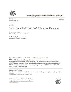 Letter from the Editor: Let`s Talk about Function