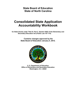 Consolidated State Application Accountability Workbook
