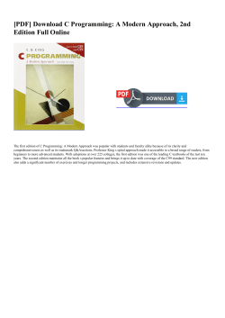 C Programming: A Modern Approach, 2nd Edition