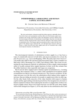 Intertemporal Labor Supply and Human Capital Accumulation