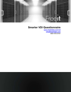 Smarter VDI Questionnaire