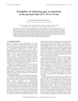 Feasibility of achieving gain in transition to the ground state of C VI