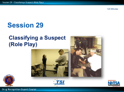 Session 29: Classifying a Subject (Role Play)