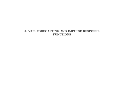 3. VAR: FORECASTING AND IMPULSE RESPONSE FUNCTIONS