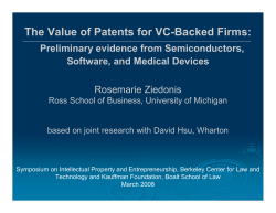 The Value of Patents for VC-Backed Firms