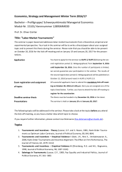 Economics, Strategy and Management Winter Term 2016/17