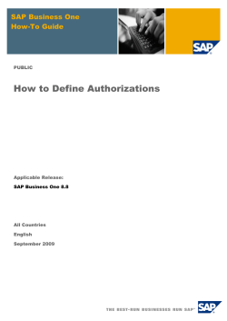 How to Define Authorizations