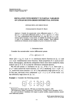 OSCILLATION WITH RESPECT TO PARTIAL