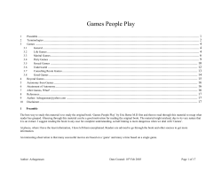 Games People Play