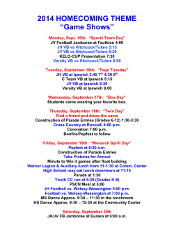 2014 HOMECOMING THEME &ldquo;Game Shows&rdquo;