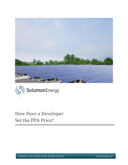 How Does a Developer Set the PPA Price?