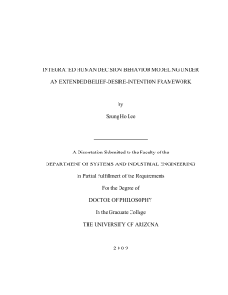 INTEGRATED HUMAN DECISION BEHAVIOR MODELING UNDER