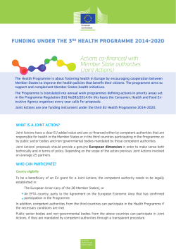 Joint Actions - European Commission