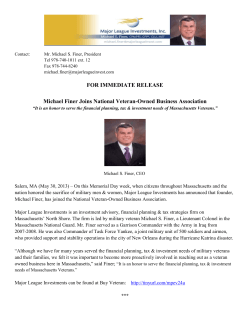 Michael Finer Joins National Veteran