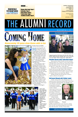 Aug 2005 Alum Record - Middle Tennessee State University