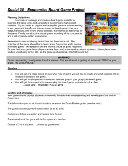 Social 30 - Economics Board Game Project