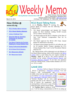 Now Online @ RCLS Board Talking Points GAME ON!