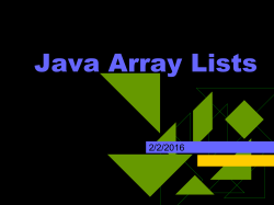 Java Array Lists
