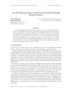 The FF Planning System: Fast Plan Generation Through Heuristic