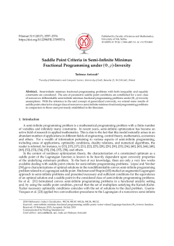 Saddle Point Criteria in Semi-Infinite Minimax Fractional - PMF-a