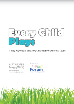 A play response to the Every Child Matters Outcomes