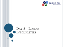 Day 8 Presentation - High School Math Teachers