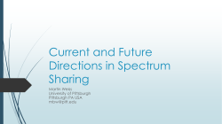 Current and Future Directions in Spectrum Sharing - D