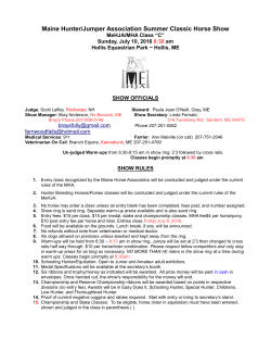 show officials - Maine Hunter Jumper