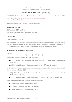 Solutions - School of Mathematics and Statistics, University of Sydney
