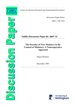 The Paradox of New Members in the Council of Ministers: A