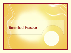 Benefits of Practice