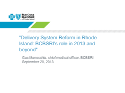 Shared Savings - RIBGH - Rhode Island Business Group On Health