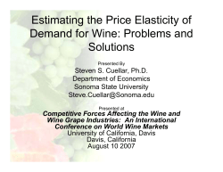 Estimating the Price Elasticity of Demand for Wine