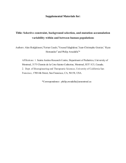 Selective constraint, background selection, and