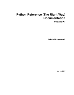 Python Reference (The Right Way) Documentation