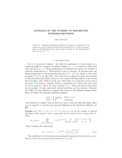 Estimate of the number of restricted integer
