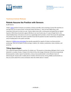 Tech Article: Robots Assume the Position with Sensors