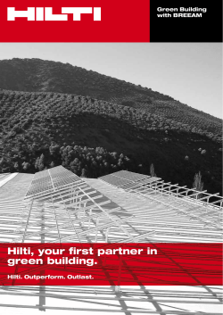 Hilti, your first partner in green building.