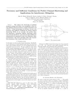Necessary and Sufficient Conditions for Perfect Channel Shortening