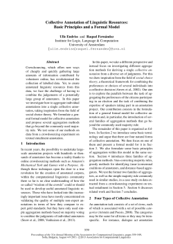 Collective Annotation of Linguistic Resources: Basic Principles and