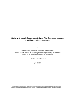 State and Local Government Sales Tax Revenue Losses from