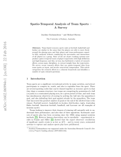Spatio-Temporal Analysis of Team Sports-