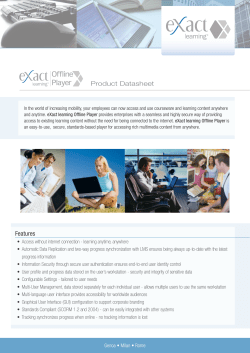 Offline Player - eXact learning solutions