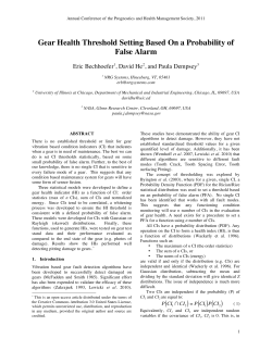 Gear Health Threshold Setting Based On a Probability of False Alarm