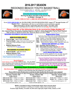 2016-2017 season - Redondo Beach Youth Basketball